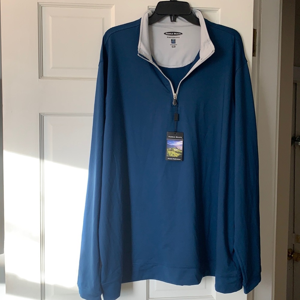 Pebble Beach XXL teal performance pullover. NWT!!